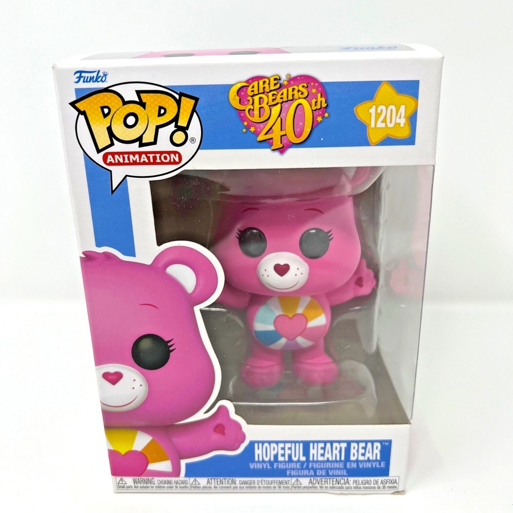 Funko Pop Care Bears Pink 40th Anniversary Hopeful Heart Bear #1204 Vinyl Figure